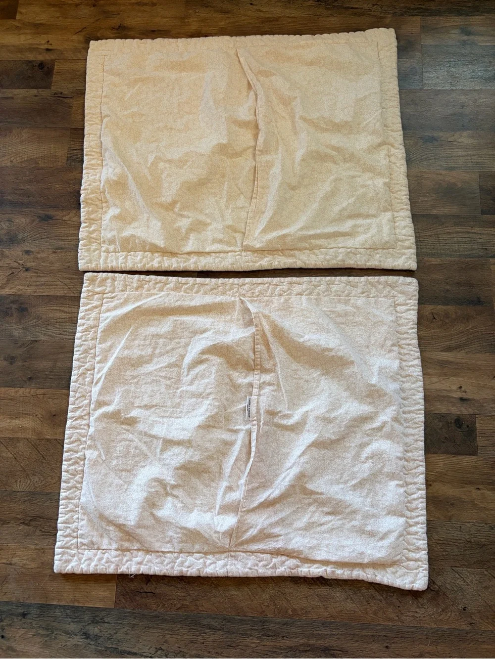 Laura Ashley Floral Quilted Pillow Shams in Cream Green Peach Standard